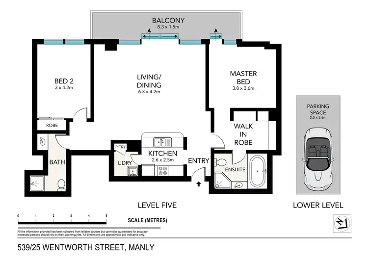 Floorplan of Homely apartment listing, 539/25 Wentworth Street, Manly NSW 2095