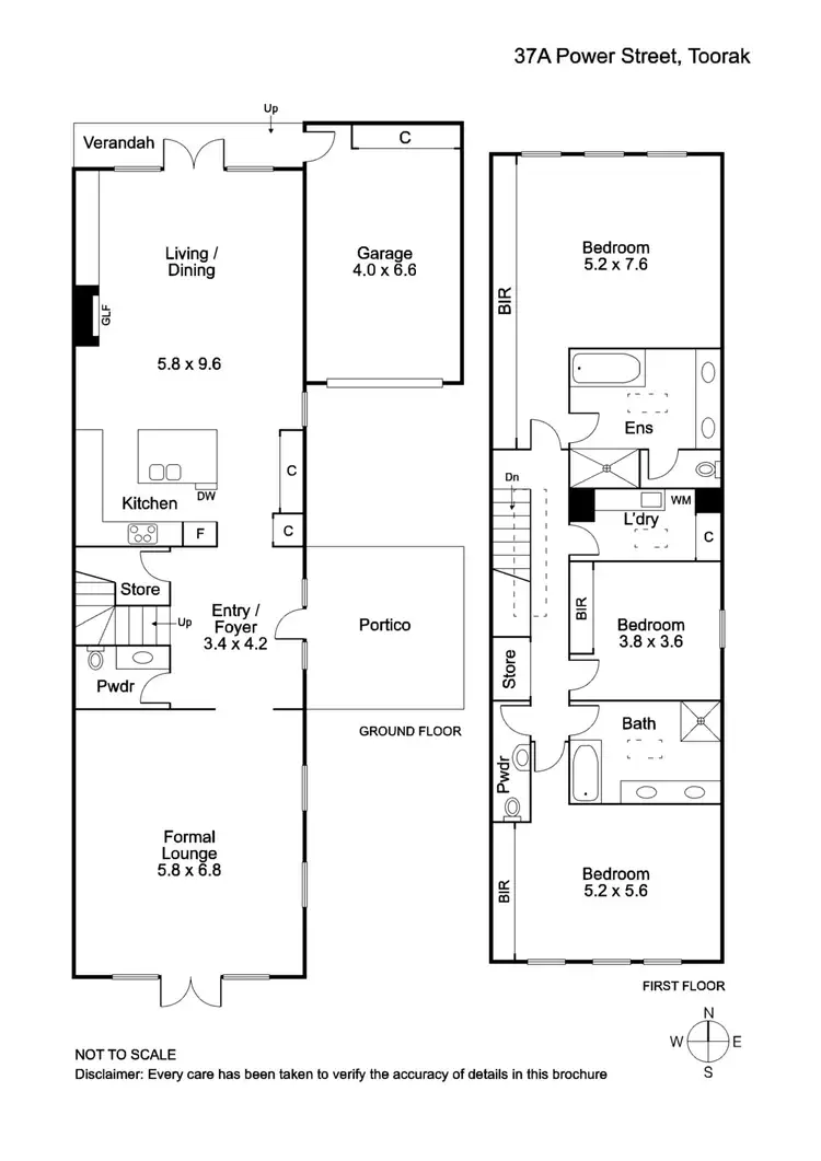 Floorplan of Homely townhouse listing, 37A Power Street, Toorak VIC 3142