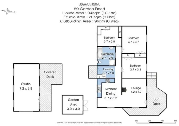 Floorplan of Homely house listing, 89 Gordon Street, Swansea TAS 7190