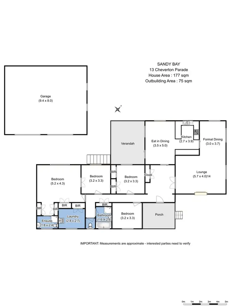 Floorplan of Homely house listing, 13 Cheverton Parade, Sandy Bay TAS 7005