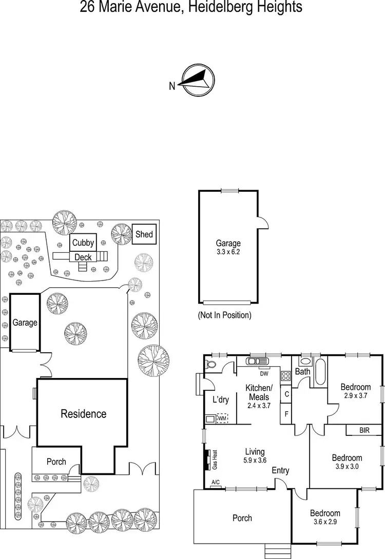 Floorplan of Homely house listing, 26 Marie Avenue, Heidelberg Heights VIC 3081