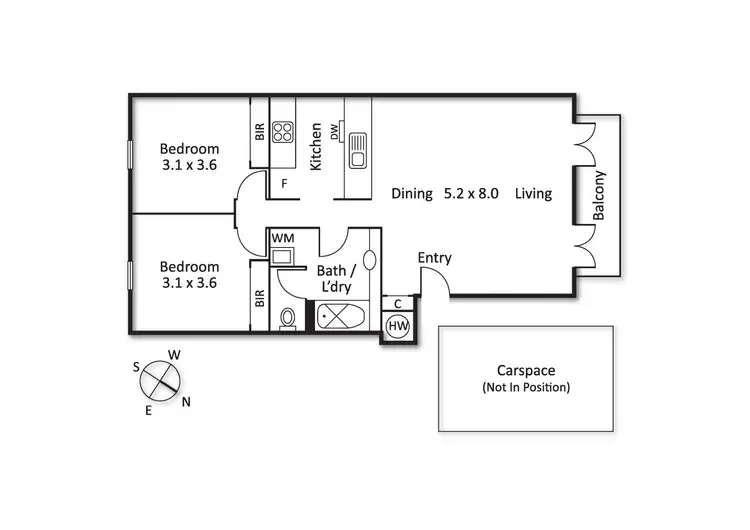 Floorplan of Homely apartment listing, 4/5 Miles Street, Southbank VIC 3006