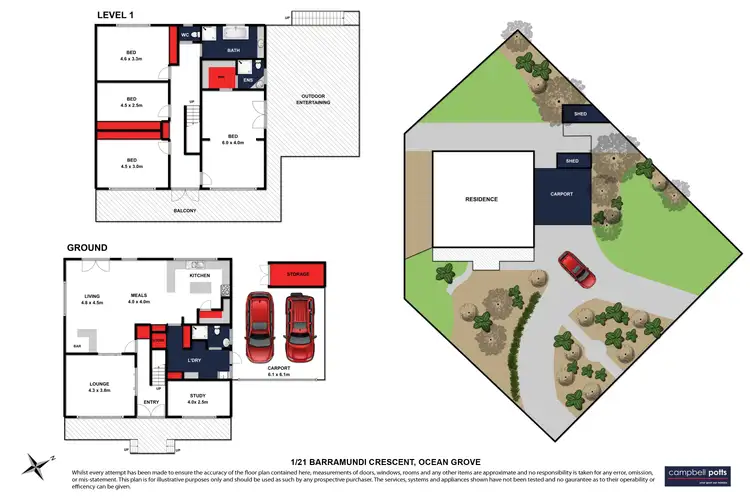 Floorplan of Homely house listing, 21 Barramundi Crescent, Ocean Grove VIC 3226