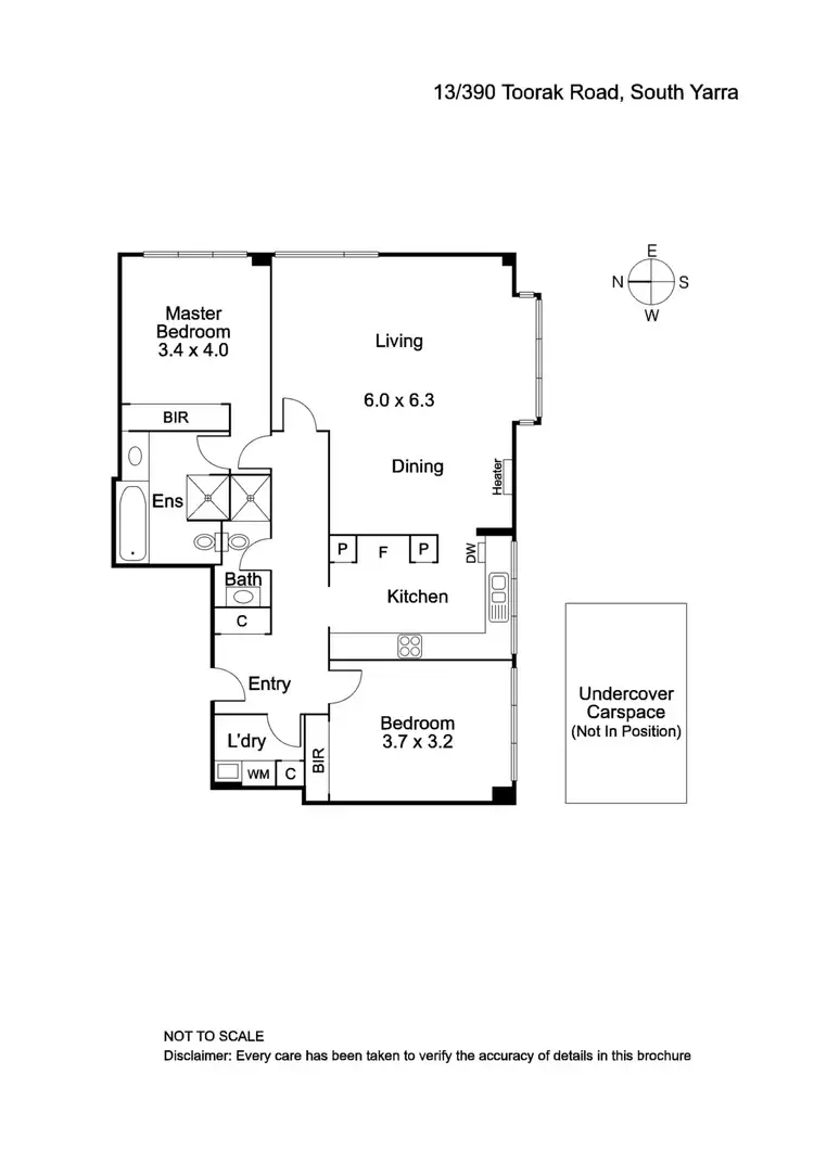 Floorplan of Homely apartment listing, 13/390 Toorak Road, South Yarra VIC 3141