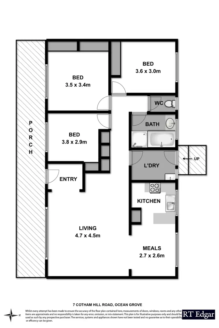 Floorplan of Homely house listing, 7 Cotham Hill Road, Ocean Grove VIC 3226