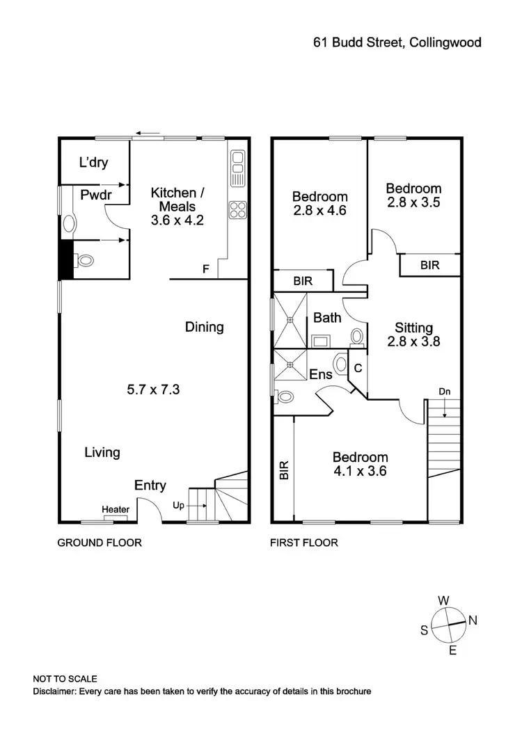 Floorplan of Homely house listing, 61 Budd Street, Collingwood VIC 3066