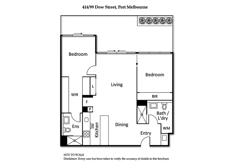 Floorplan of Homely apartment listing, 414/99 Dow Street, Port Melbourne VIC 3207