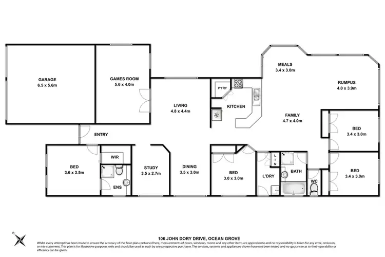 Floorplan of Homely house listing, 106 John Dory Drive, Ocean Grove VIC 3226