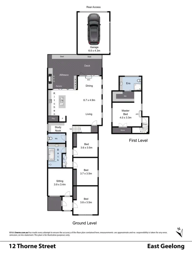 Floorplan of Homely house listing, 12 Thorne Street, East Geelong VIC 3219