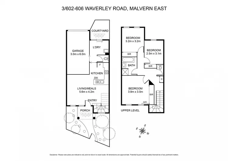 Floorplan of Homely townhouse listing, Unit 3/602-606 Waverley Road, Malvern East VIC 3145