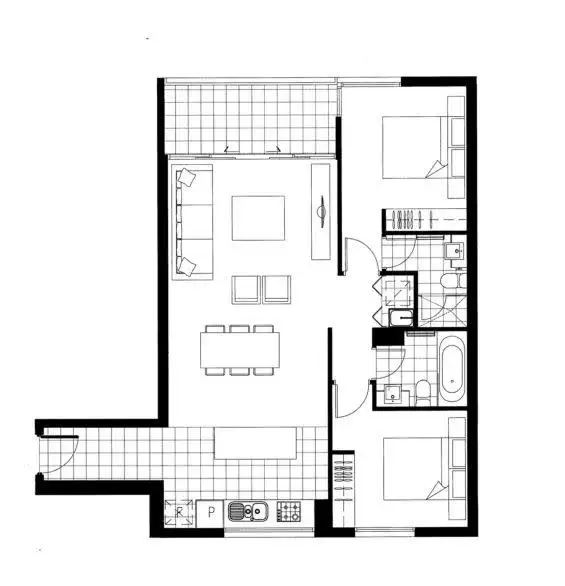 Floorplan of Homely apartment listing, 205/1 Encounter Way, Docklands VIC 3008