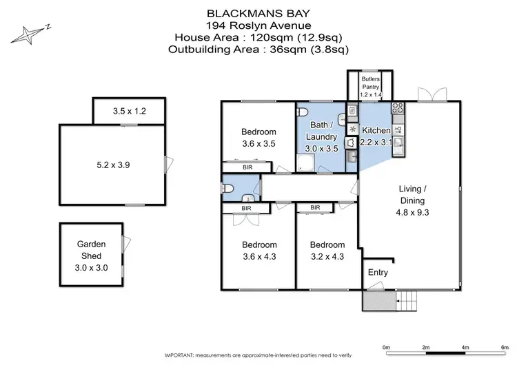 Floorplan of Homely house listing, 194 Roslyn Avenue, Blackmans Bay TAS 7052