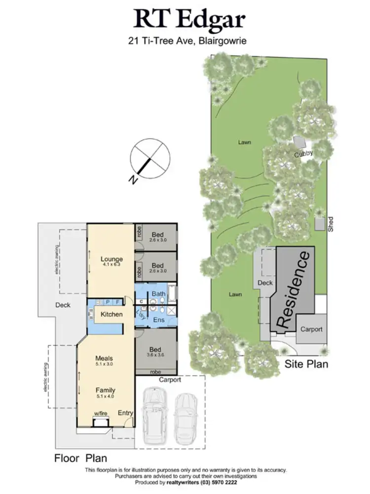 Floorplan of Homely house listing, 21 Ti-Tree Avenue, Blairgowrie VIC 3942