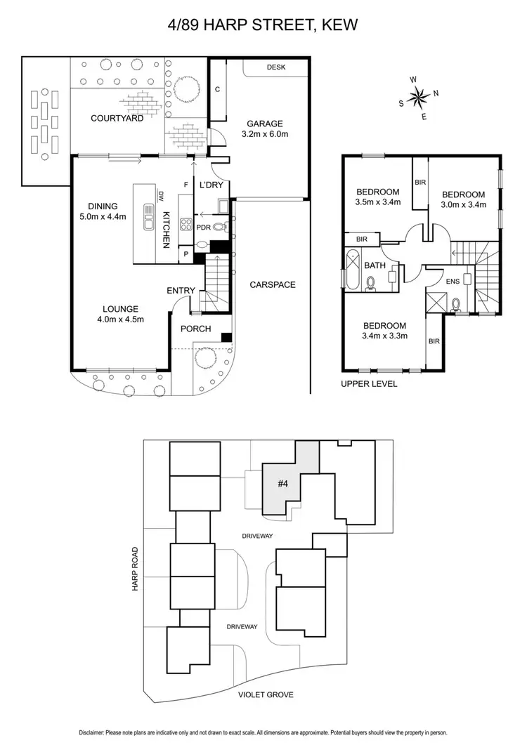 Floorplan of Homely townhouse listing, 4/89 Harp Road, Kew East VIC 3102