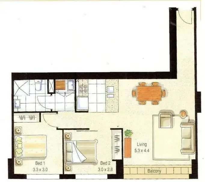 Floorplan of Homely apartment listing, 2605/100 Harbour Esplanade, Docklands VIC 3008