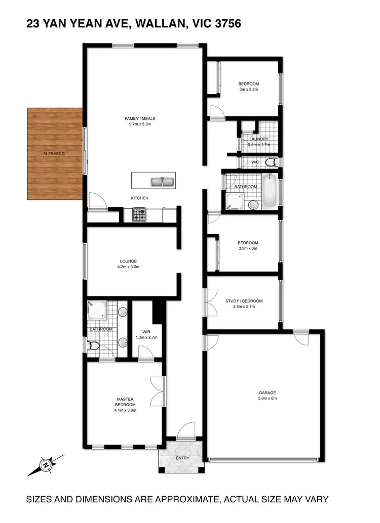 Floorplan of Homely house listing, 23 Yan Yean Avenue, Wallan VIC 3756