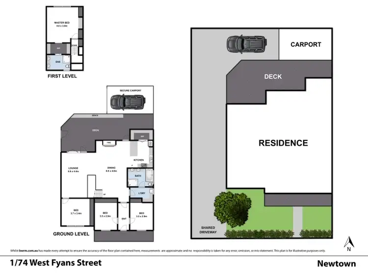 Floorplan of Homely house listing, 1/74 West Fyans Street, Newtown VIC 3220