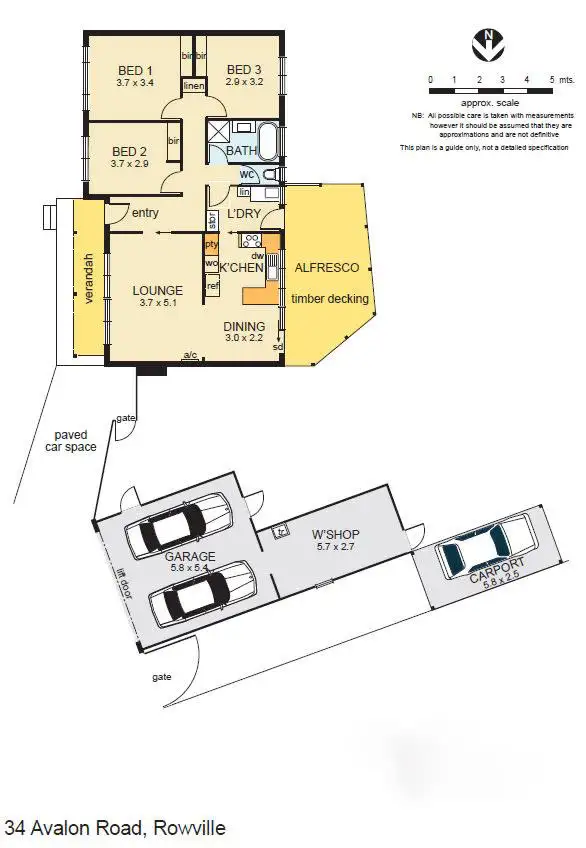 Floorplan of Homely house listing, 34 Avalon Road, Rowville VIC 3178