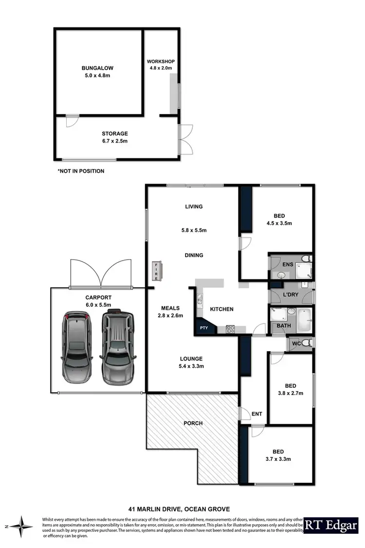 Floorplan of Homely house listing, 41 Marlin Drive, Ocean Grove VIC 3226