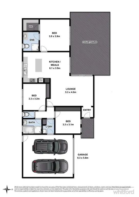 Floorplan of Homely townhouse listing, 3/61 Nicholas Street, Newtown VIC 3220