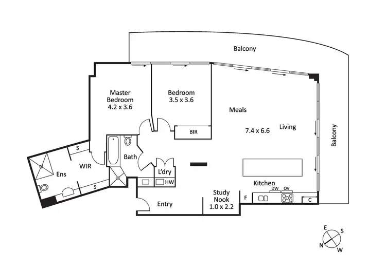 Floorplan of Homely apartment listing, 704/65 Beach Street, Port Melbourne VIC 3207
