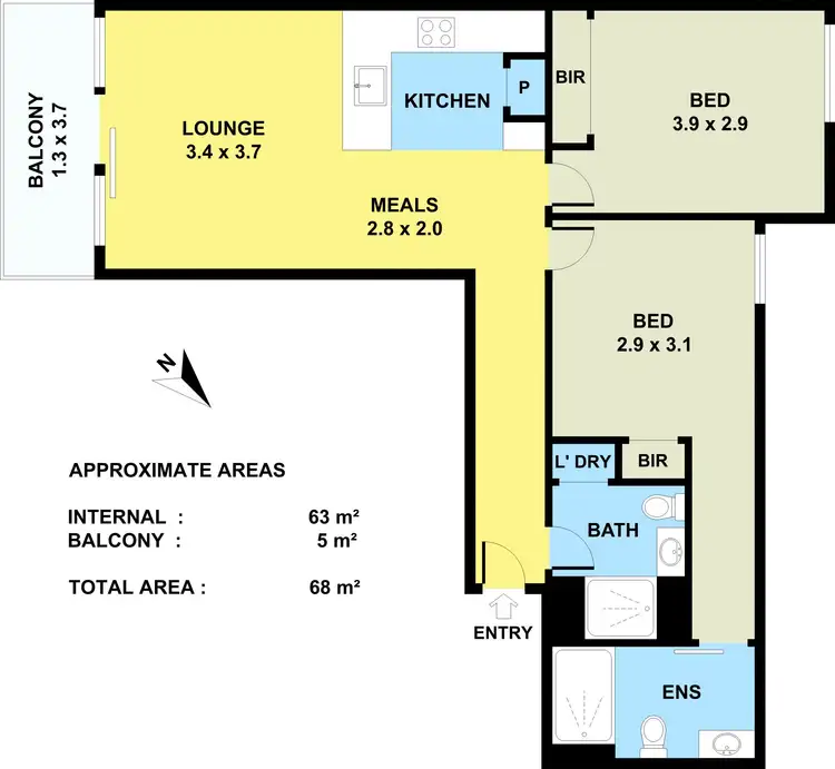Floorplan of Homely apartment listing, 309/50 Stanley Street, Collingwood VIC 3066