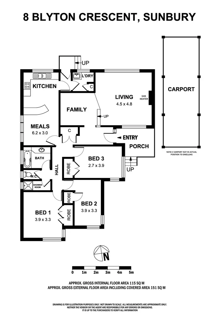 Floorplan of Homely house listing, 8 Blyton Crescent, Sunbury VIC 3429