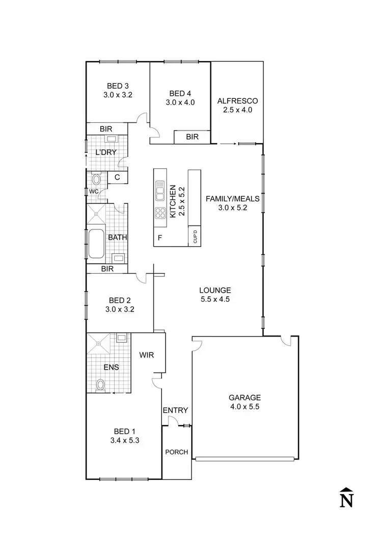 Floorplan of Homely house listing, 41 Watergum Way, Wallan VIC 3756