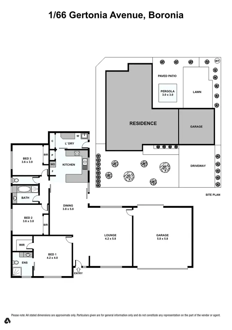 Floorplan of Homely unit listing, 1/66 Gertonia Avenue, Boronia VIC 3155