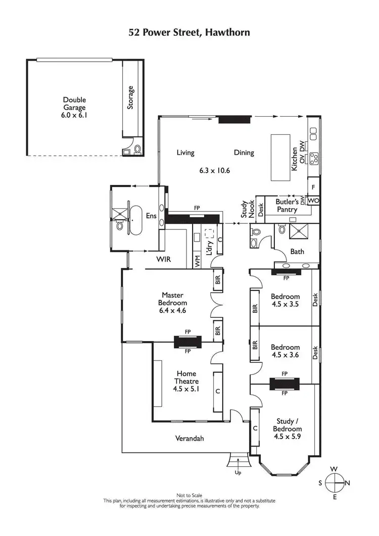 Floorplan of Homely house listing, 52 Power Street, Hawthorn VIC 3122