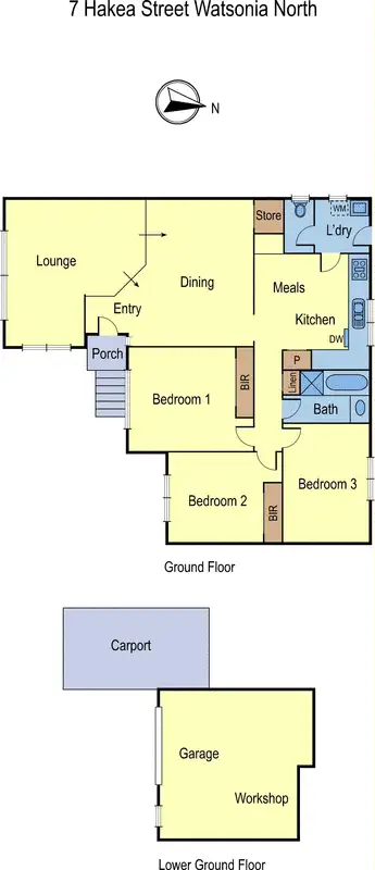 Floorplan of Homely house listing, 7 Hakea Street, Watsonia North VIC 3087