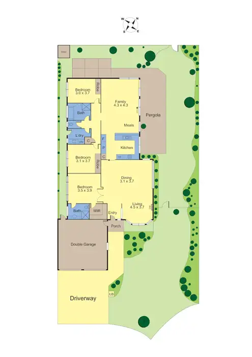 Floorplan of Homely house listing, 1 Stevens Close, Kew VIC 3101