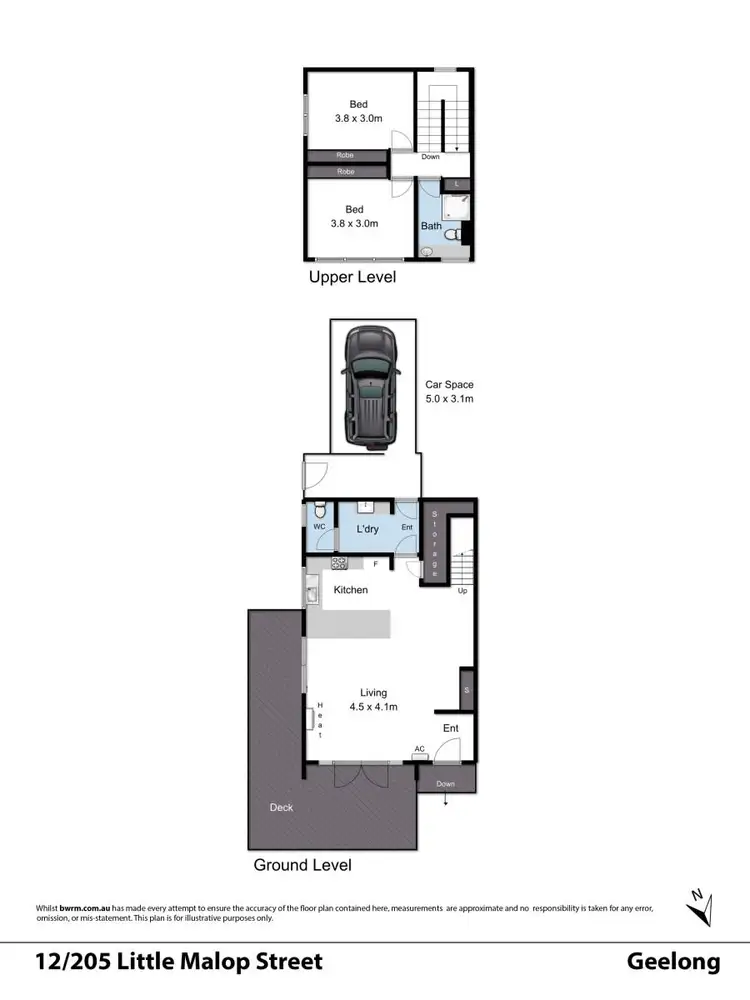 Floorplan of Homely unit listing, 12/203-207 Little Malop Street, Geelong VIC 3220