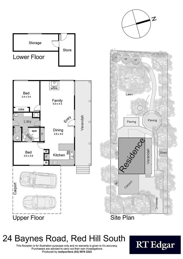 Floorplan of Homely house listing, 24 Baynes Road, Red Hill South VIC 3937