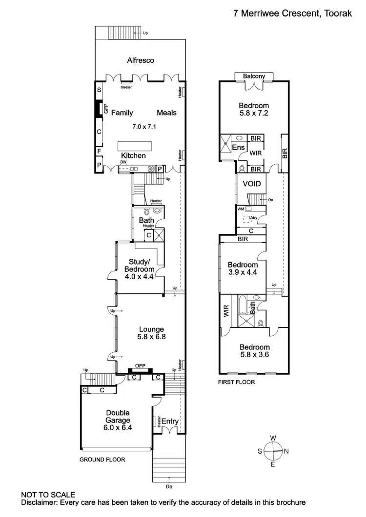 Floorplan of Homely house listing, 7 Merriwee Crescent, Toorak VIC 3142