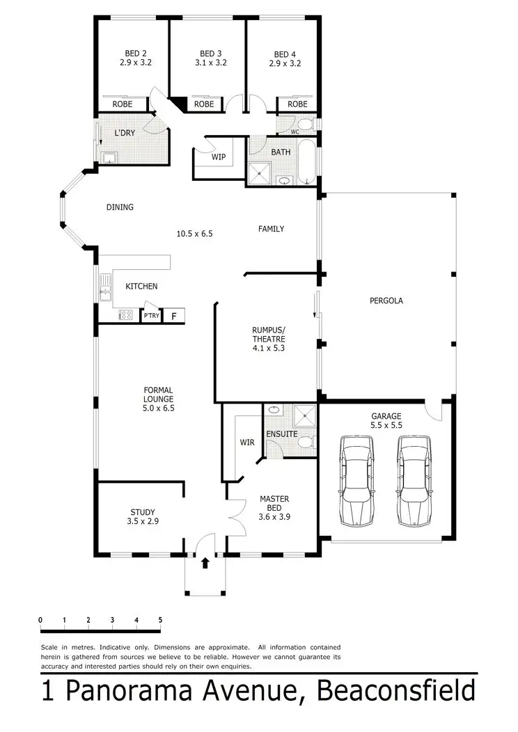 Floorplan of Homely house listing, 1 Panorama Avenue, Beaconsfield VIC 3807