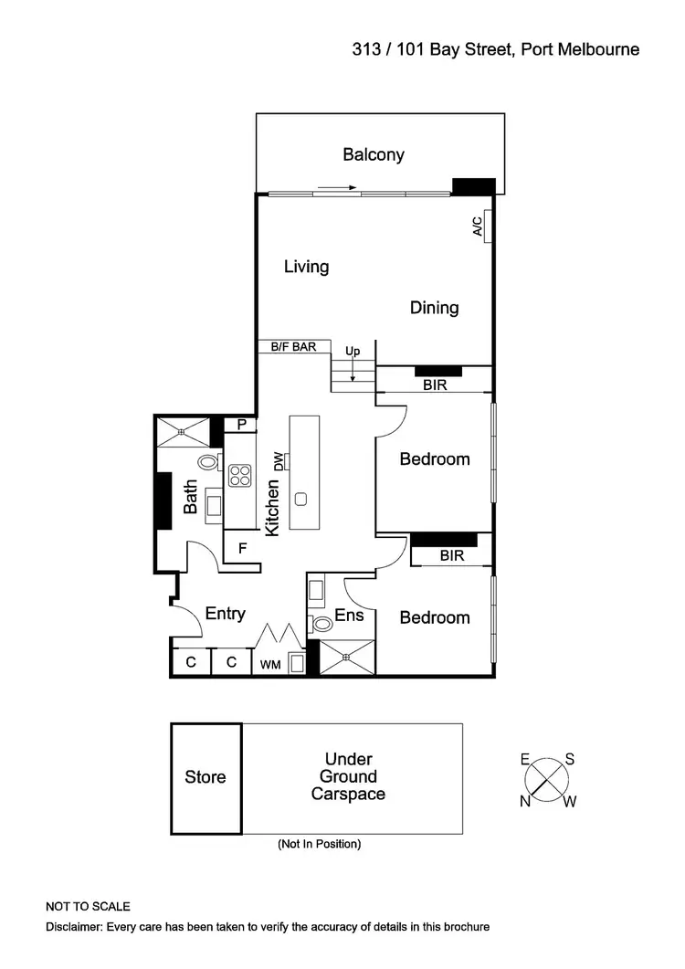 Floorplan of Homely apartment listing, 313/101 Bay Street, Port Melbourne VIC 3207