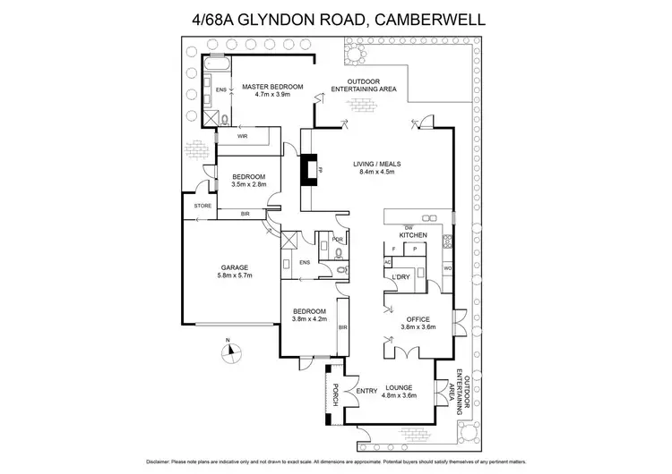 Floorplan of Homely townhouse listing, 4/68a Glyndon Road, Camberwell VIC 3124