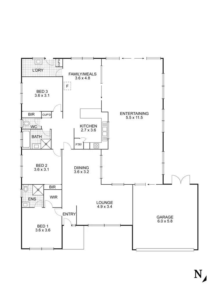 Floorplan of Homely house listing, 6 Hopkins Way, Wallan VIC 3756