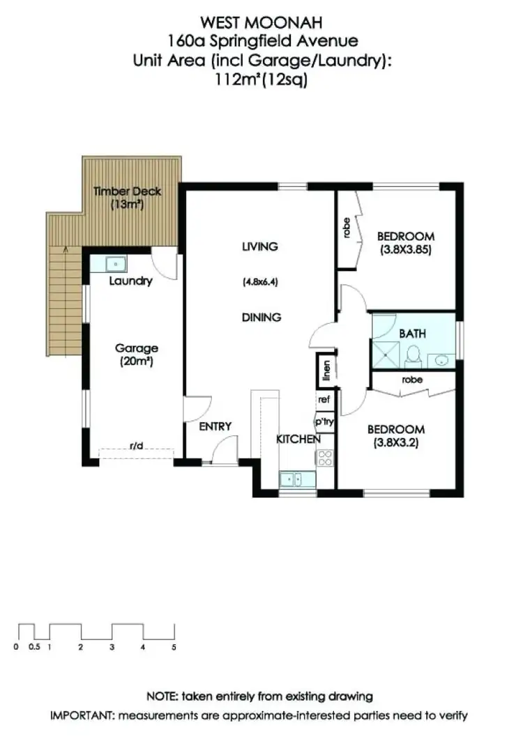 Floorplan of Homely townhouse listing, 5/160A Springfield Avenue, West Moonah TAS 7009