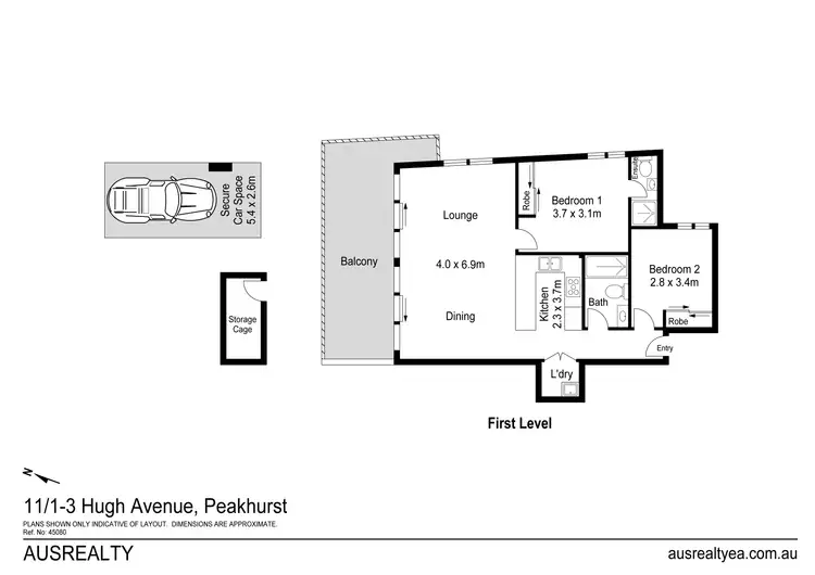 Floorplan of Homely apartment listing, 11/1-3 Hugh Avenue, Peakhurst NSW 2210