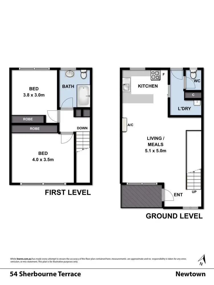 Floorplan of Homely townhouse listing, 54 Sherbourne Terrace, Newtown VIC 3220