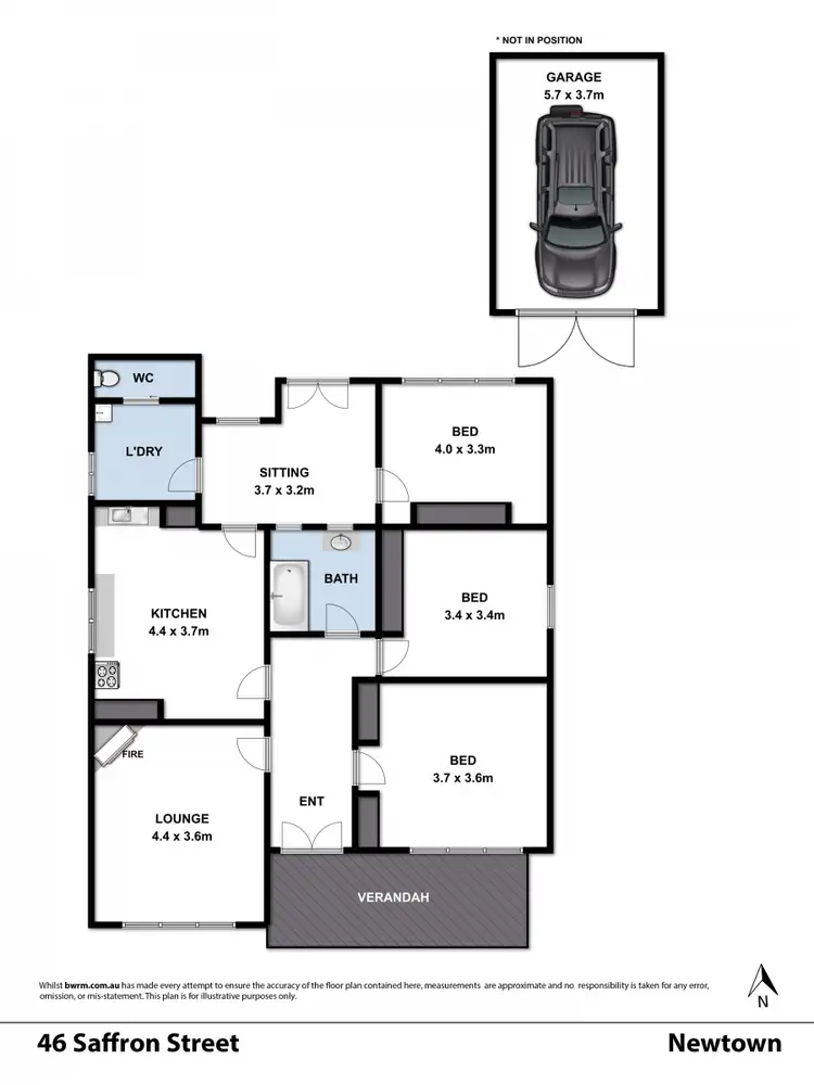 Floorplan of Homely house listing, 46 Saffron Street, Newtown VIC 3220