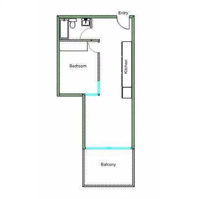 Floorplan of Homely apartment listing, 403/1 Elizabeth Street, Melbourne VIC 3000
