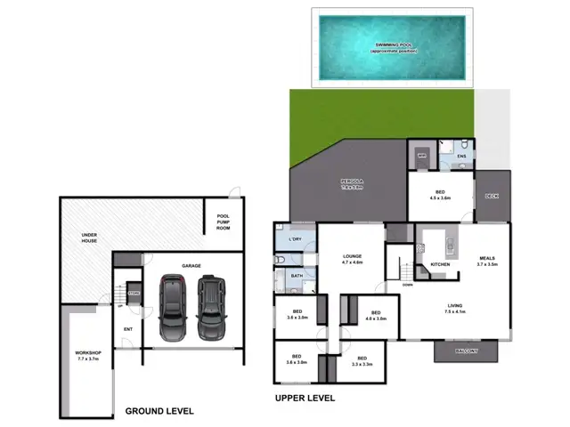 Floorplan of Homely house listing, 5 - 6 Nevair Court, Highton VIC 3216