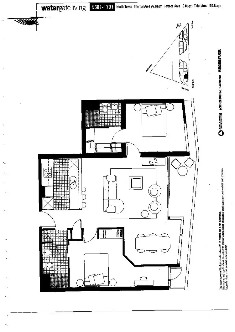 Floorplan of Homely apartment listing, 601/18 Waterview Walk, Docklands VIC 3008
