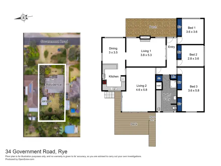 Floorplan of Homely house listing, 34 Government Road, Rye VIC 3941