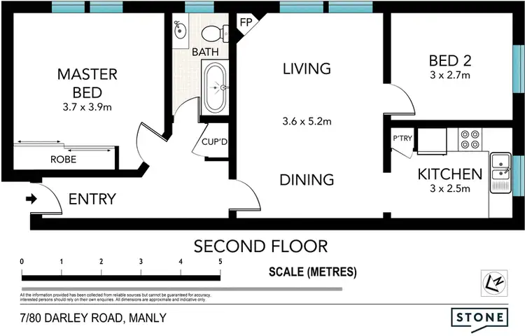 Floorplan of Homely apartment listing, 7/80 Darley Road, Manly NSW 2095