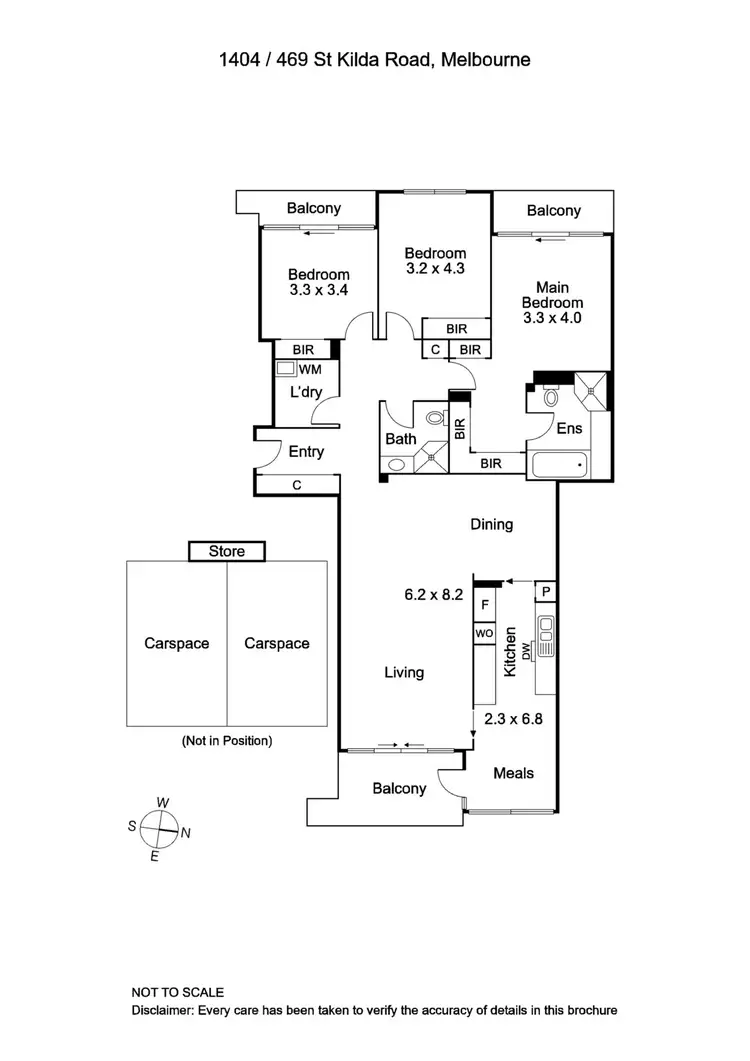 Floorplan of Homely apartment listing, 1404/469 St Kilda Road, Melbourne VIC 3004