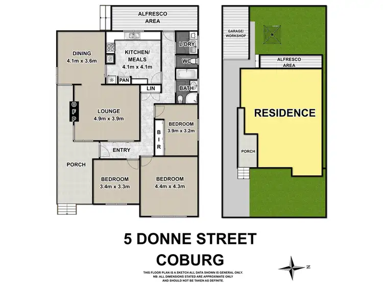 Floorplan of Homely house listing, 5 Donne Street, Coburg VIC 3058